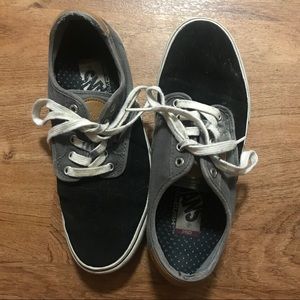 Grey and black Vans